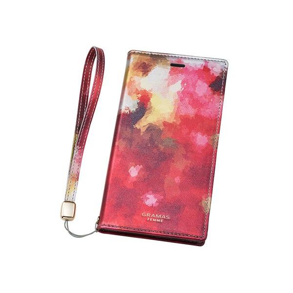 GRAMAS スマホケース iPhone X 用 FEMME ”Gra” Book PU Leather