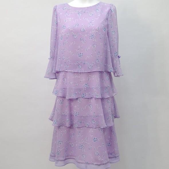 花柄シフォン素材 ティアードデザインワンピース Gallery Visconti ギャラリービスコンティ 通販 Yahoo ショッピング