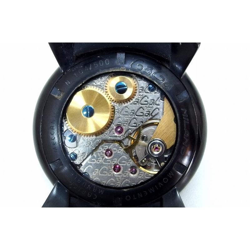 GaGa MILANO ガガミラノ マヌアーレ48 mm 手巻き式 GaGa MILANO（ガガミラノ） Manuale マヌアーレ 48mm 腕時計 黒文字盤