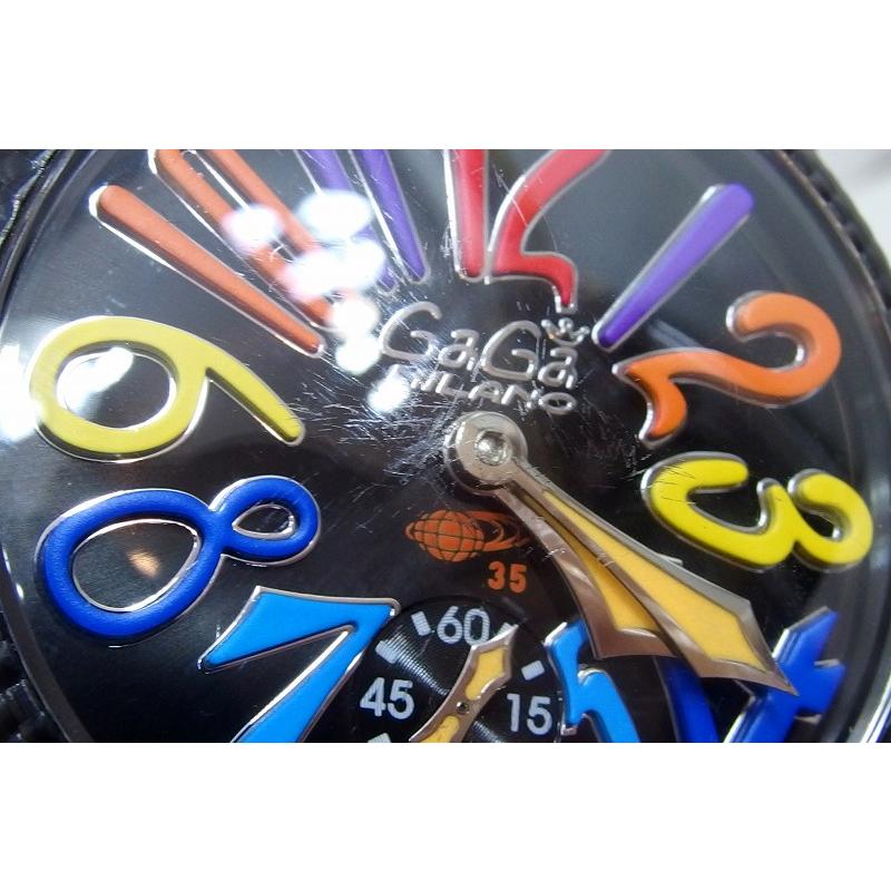 GaGa MILANO（ガガミラノ） Manuale マヌアーレ 48mm 腕時計 黒文字盤
