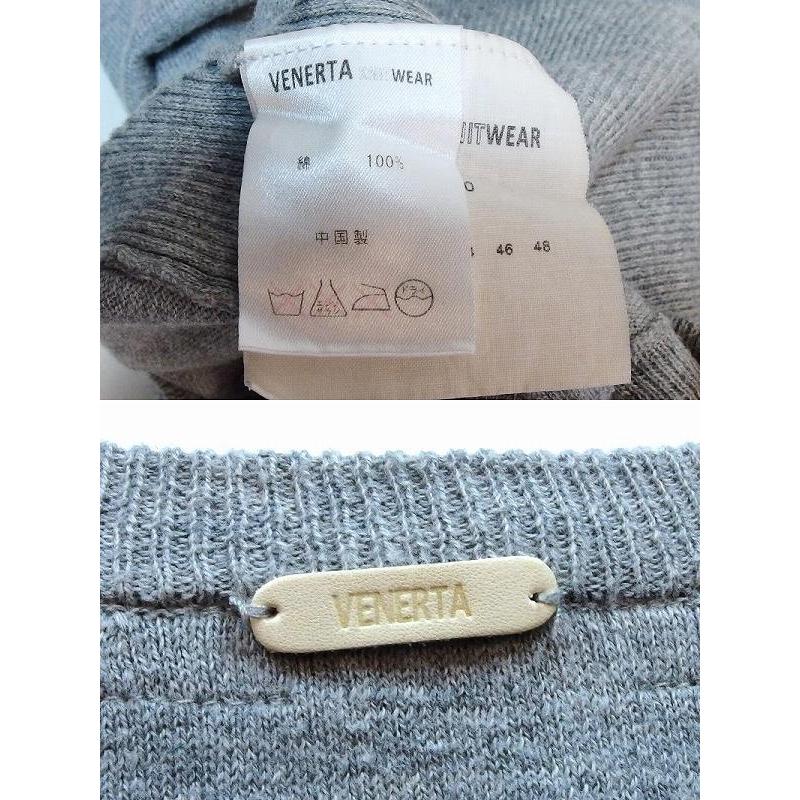 VENERTA knitwear ヴェネルタニットウェア ロゴデザイン 長袖コットン