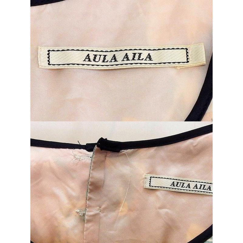 AULA(AULA AILA) / ノースリーブワンピース/O/コットン/NVY/無地/1191-03062 AULA AILA アウラ・アイラ ノースリーブ ワンピース 0 マルチカラー