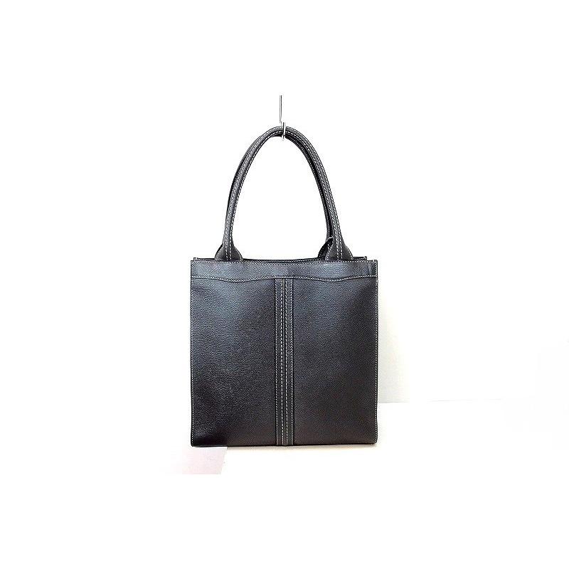 ヴァレクストラ　トートバッグ　ミディアム パンチ　黒 VALEXTRA ヴァレクストラ ミディアムパンチ トート 黒