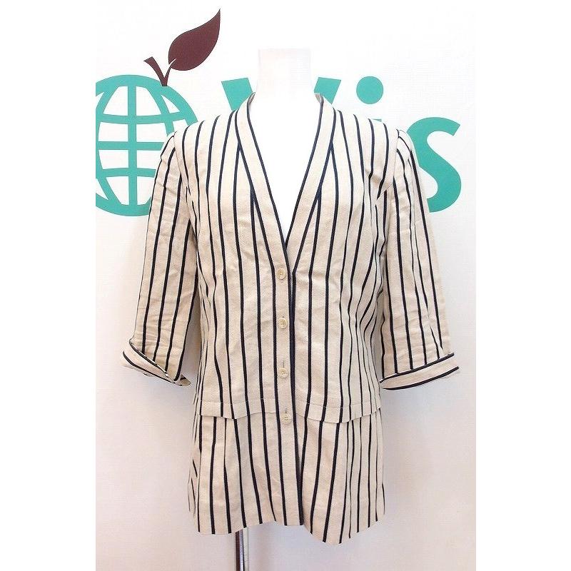 jun ashida ジュンアシダ コットンリネン ストライプ スカート  