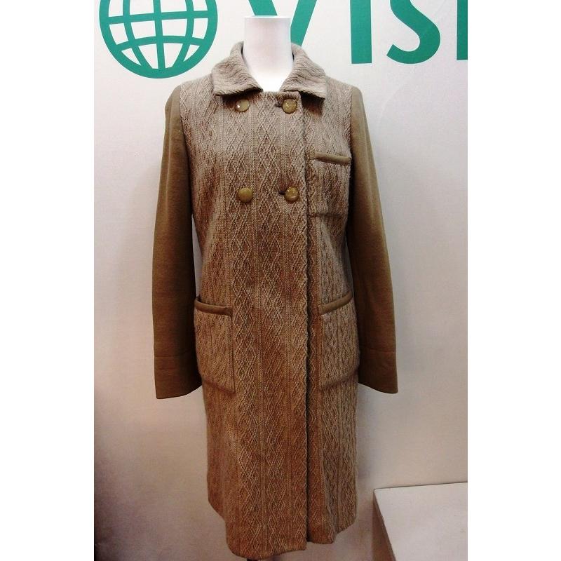 FOU FORET フーフォレー ステンカラーコート 切り替えニット 38  