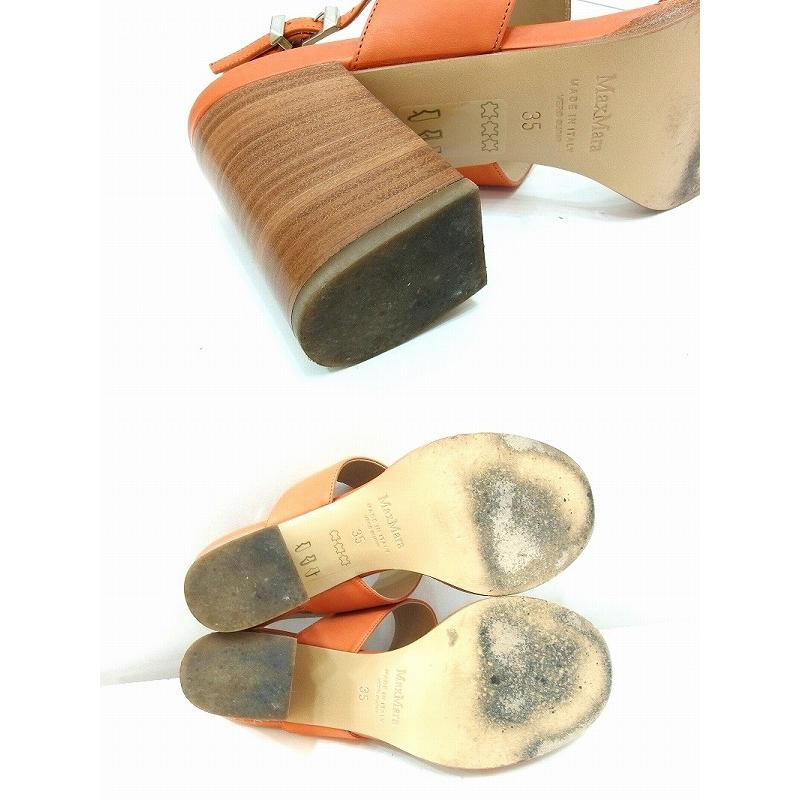 Max Mara MAX MARA マックスマーラ レザー ストラップサンダル 35  