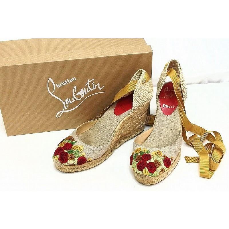 Christian Louboutin クリスチャンルブタン フラワー刺繍 