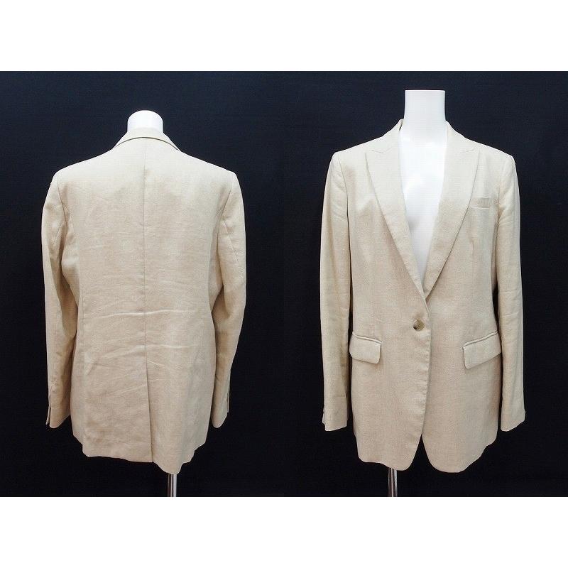 Uniqlo ユニクロ リネン100 麻 テーラードジャケット レディース Xl ベージュ Kz Visionヤフーショッピング店 通販 Yahoo ショッピング