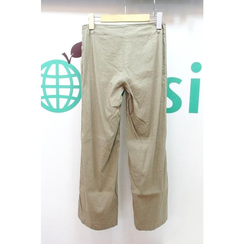 theory セオリー リネン混ワイドパンツ 0 カーキベージュ系  