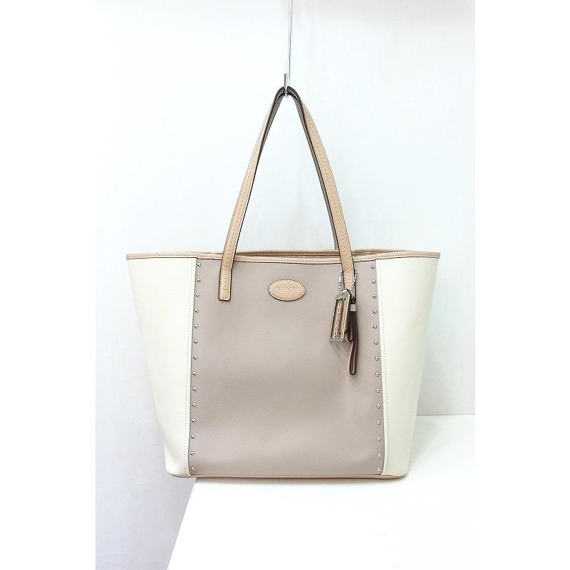 COACH コーチ レザー スタッズ ショルダートートバッグ F33004 