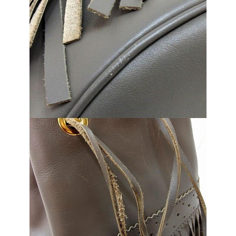 美品✨J&M DAVIDSON・カーニバル ワンショルダーバッグ グレージュ系 J&M Davidson（J＆Mデヴィッドソン） カーニバルM フリンジ ショルダー