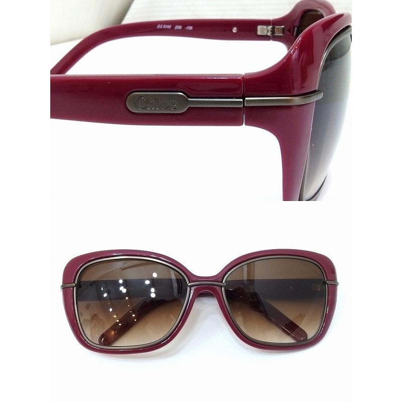 Chloe クロエ サングラス CL2168 ワイン・ボルドー系 : Visionヤフー  