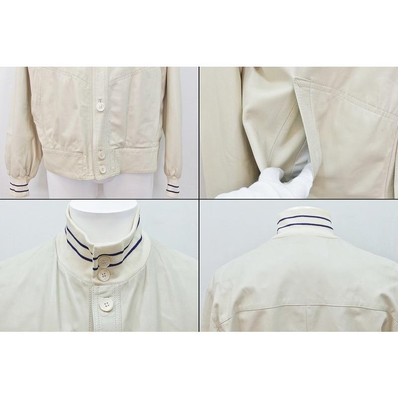 CORNELIANI コルネリアーニ レザー ブルゾン スタンドカラー ボタン 