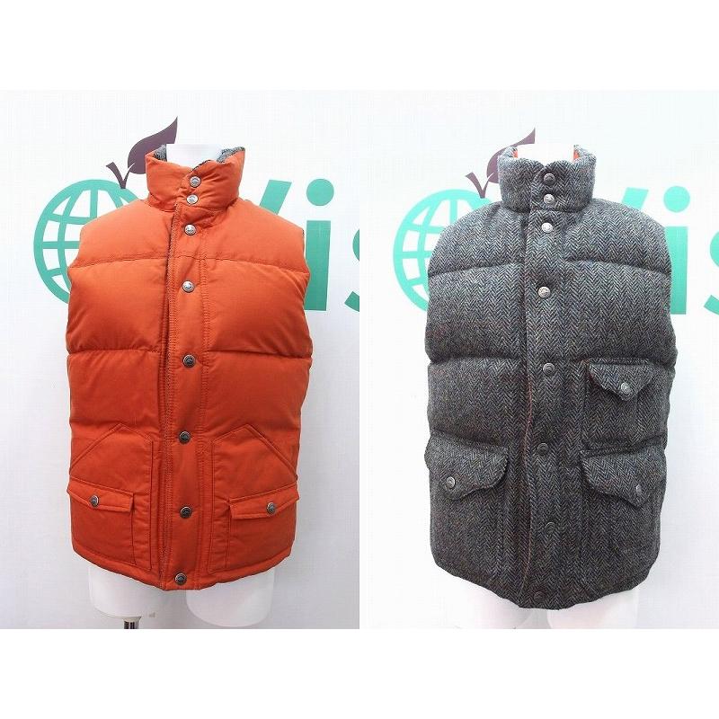 WORKS MT RAINIER リバーシブル ダウンベスト Harris Tweed×コットン 