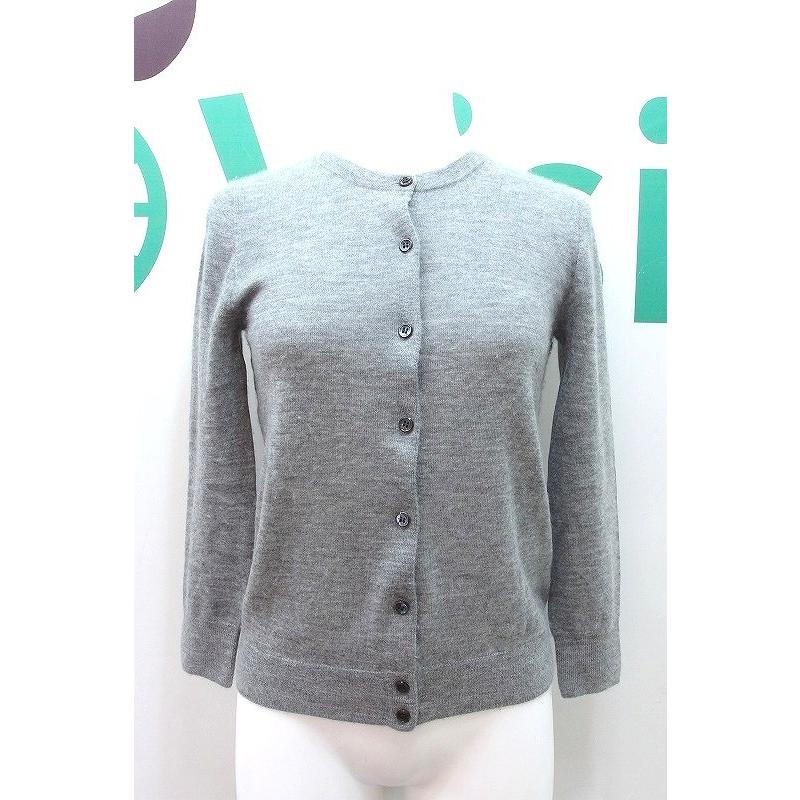 J.CREW ジェイクルー カシミヤ100％ 7分袖ニットカーディガン レディース XS グレー kz4022173363Vision