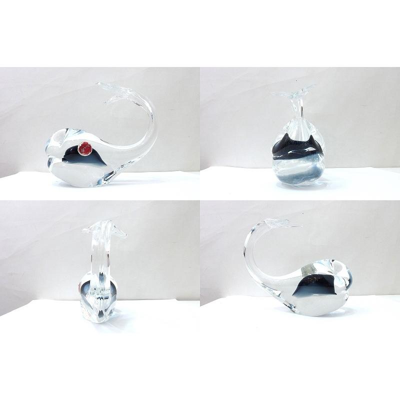 ムラノガラス MURANO イタリア製 クジラ・ホエール アンティーク 置物