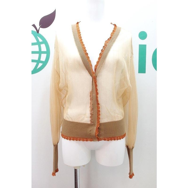 Ray BEAMS beams レイビームス レース トリム シアー Vネック 