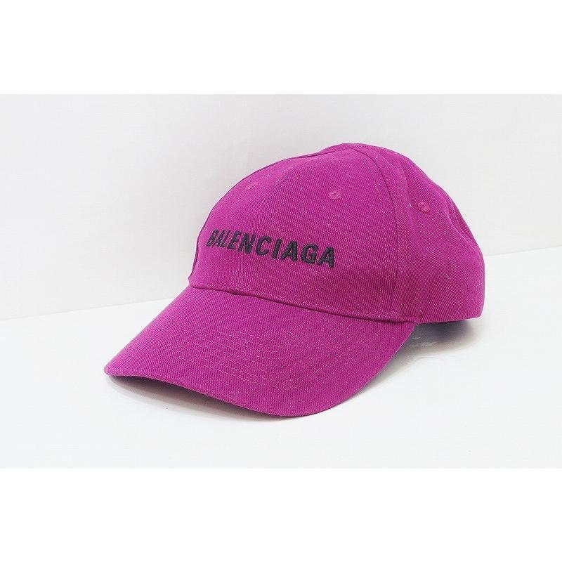 BALENCIAGA バレンシアガ ロゴキャップ 帽子 浅め L（58cm） パープル 