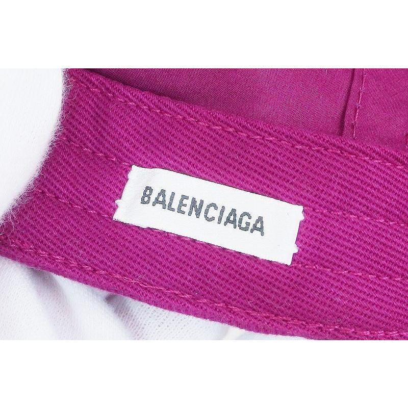 BALENCIAGA バレンシアガ ロゴキャップ 帽子 浅め L（58cm） パープル 
