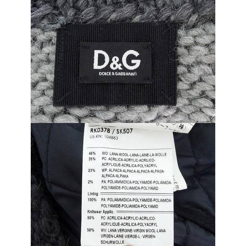 DOLCE & GABBANA グレー系ニットカーディガン