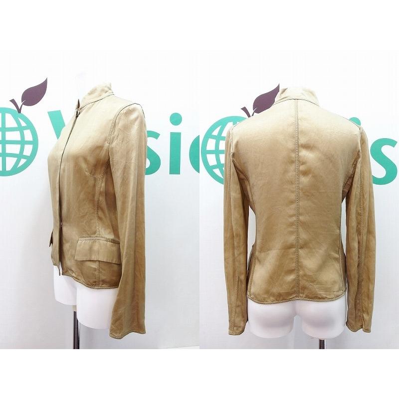 レディース ジャケット COTTON×LAMB hLam（ラム） イタリア製 コットンシルク スタンドカラー ストレッチ