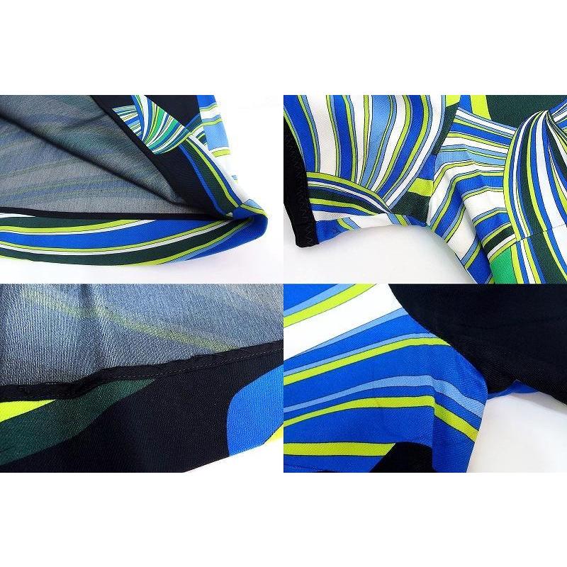 EMILIO PUCCI エミリオ プッチ Uネック ひざ丈 半袖ワンピース I42 