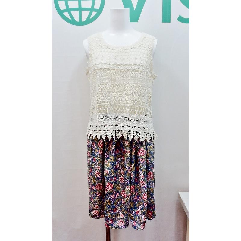 BARNEYS NEWYORK（バーニーズニューヨーク） レース×花柄 切替 