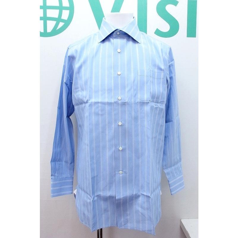 Aquascutum アクアスキュータム ストライプ柄 長袖シャツ メンズ 43-84 