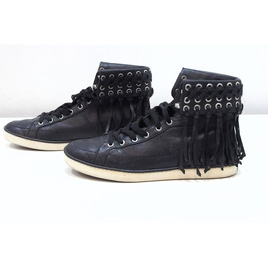 BALMAIN バルマン レザー ハイカットスニーカー フリンジ メンズ BALMAIN バルマン レザー ハイカットスニーカー フリンジ メンズ