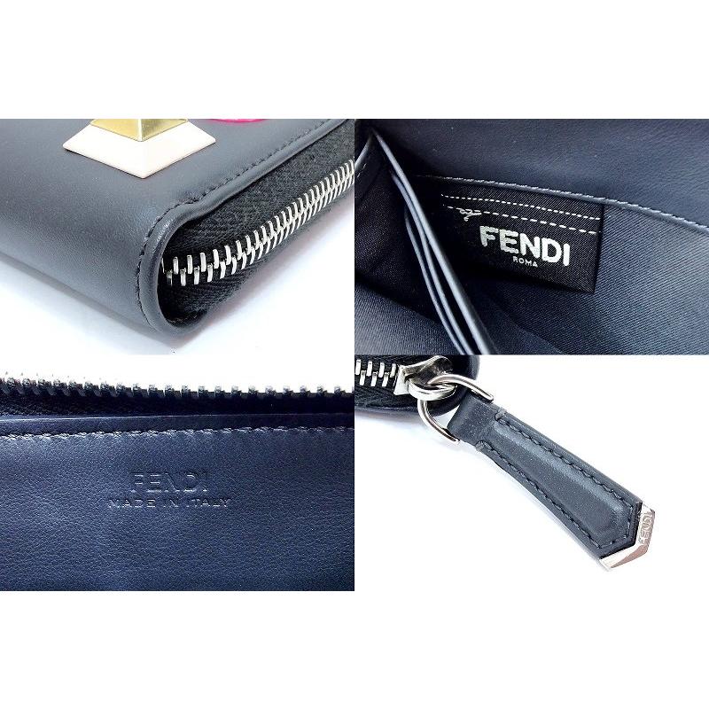 FENDI フェンディ レインボー Rainbow スタッズ ラウンドファスナー長  
