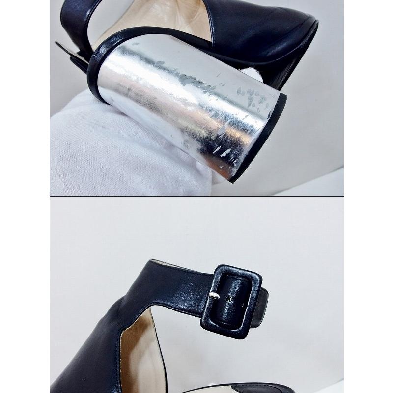 PRADA（プラダ） レザー オープントゥサンダル ブロックヒール