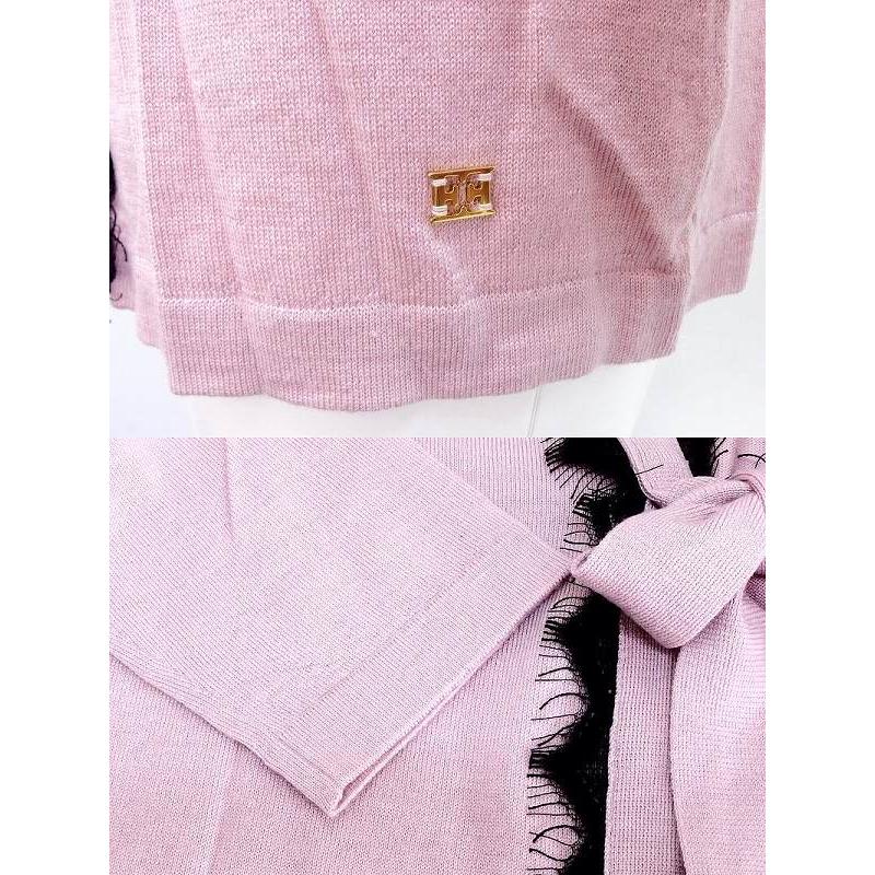 ESCADA（エスカーダ） ウールシルク リボン ニットカーディガン S