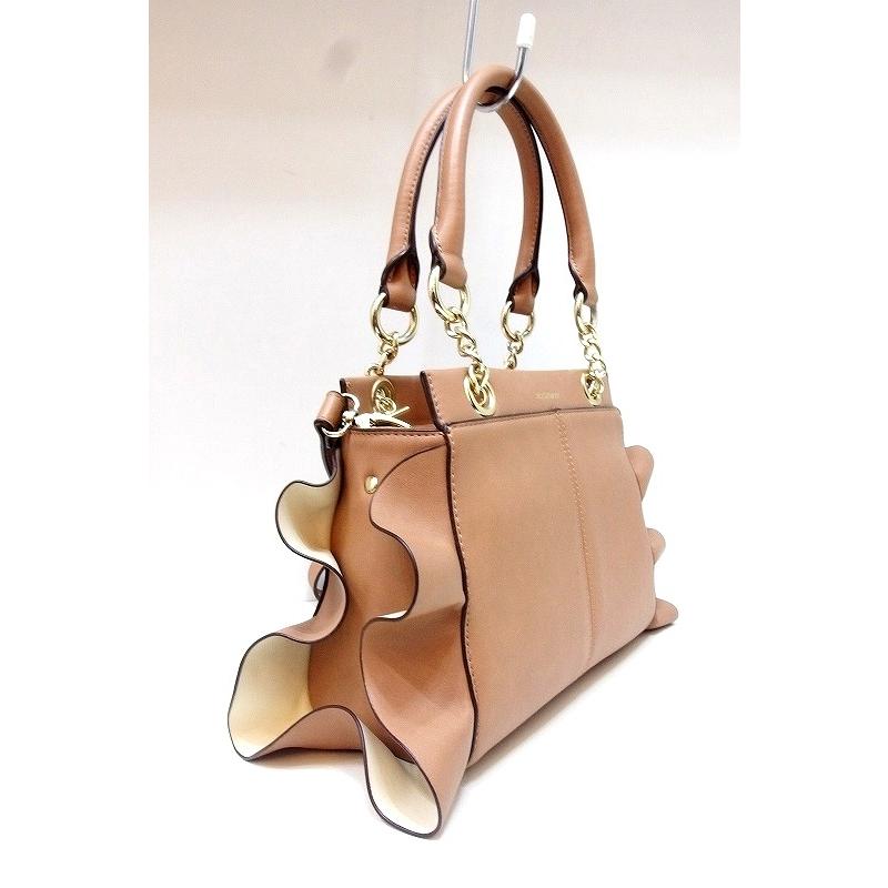 JILL STUART（ジルスチュアート） 2WAYバッグ フリルデザイン ブラウン 