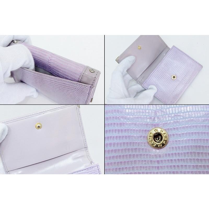 SWAROVSKI（スワロフスキー） レザー コインケース ライトパープル 