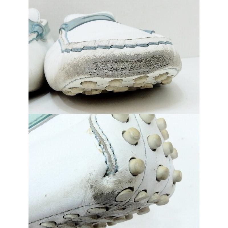 TOD'S トッズ レザー ドライビングシューズ レディース 37.5 白 TOD'S トッズ レザー ドライビングシューズ レディース 37.5 白