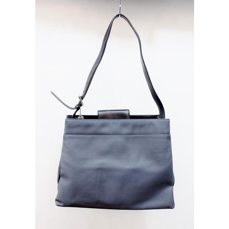 COACH コーチ ナイロン×レザー ワンショルダーバッグ 7412 グレー 