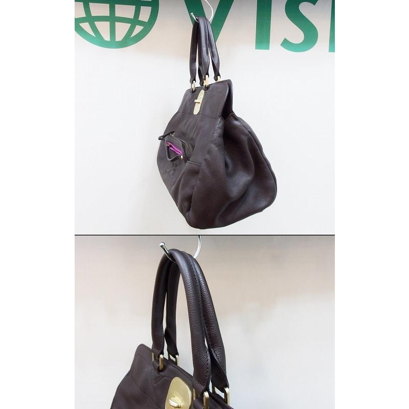LONGCHAMP（ロンシャン） トートバッグ レザー ターンロック ダーク