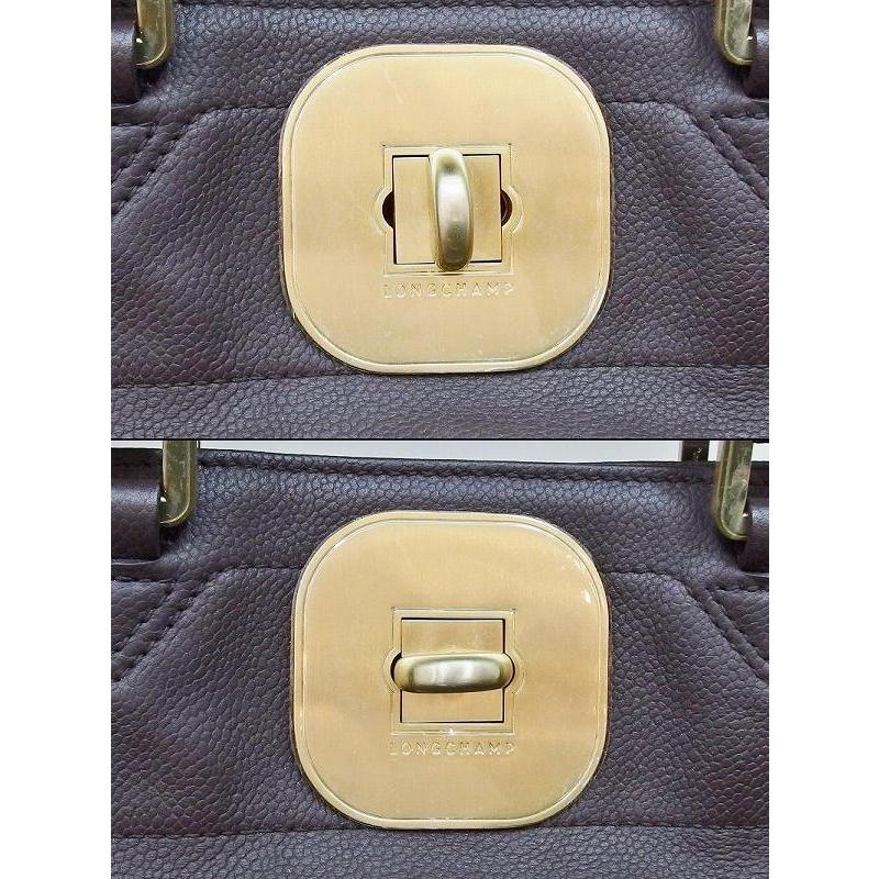 LONGCHAMP（ロンシャン） トートバッグ レザー ターンロック ダーク