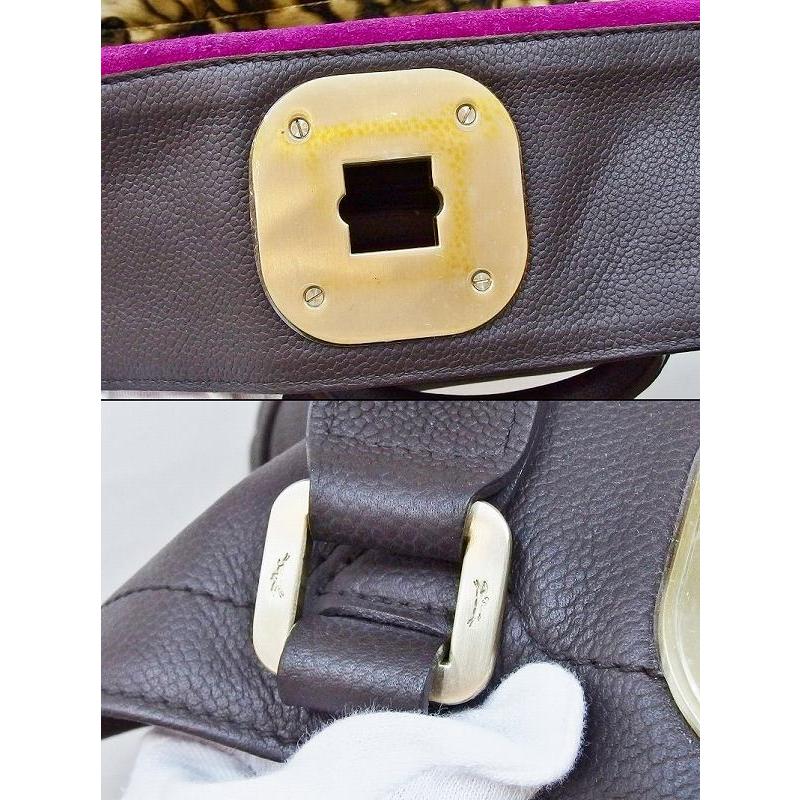 LONGCHAMP（ロンシャン） トートバッグ レザー ターンロック ダーク
