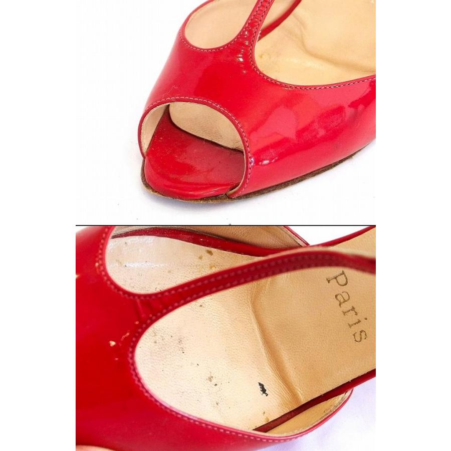美品✨クリスチャンルブタン アンクルストラップ サンダル エナメル Christian Louboutin（クリスチャンルブタン） アンクルストラップ