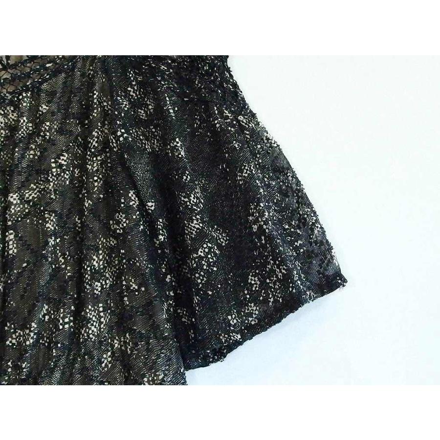 3.1phillip lim ベージュ黒レースワンピース