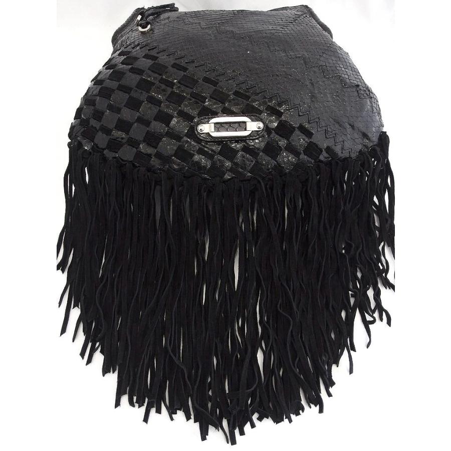 美品❗️ JIMMY CHOO フリンジ ショルダーバッグ JIMMY CHOO（ジミーチュウ） フリンジ ショルダーバッグ 黒 : Vision