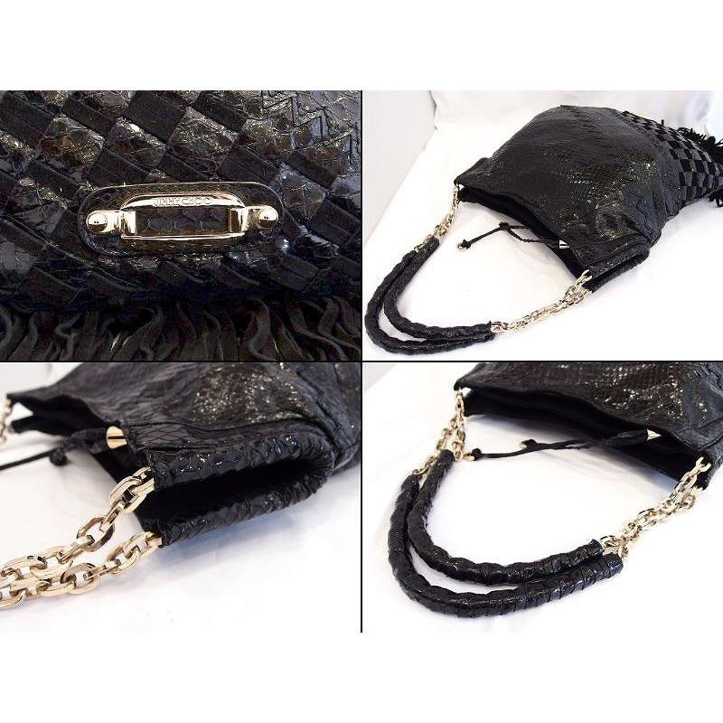美品❗️ JIMMY CHOO フリンジ ショルダーバッグ JIMMY CHOO（ジミーチュウ） フリンジ ショルダーバッグ 黒 : Vision