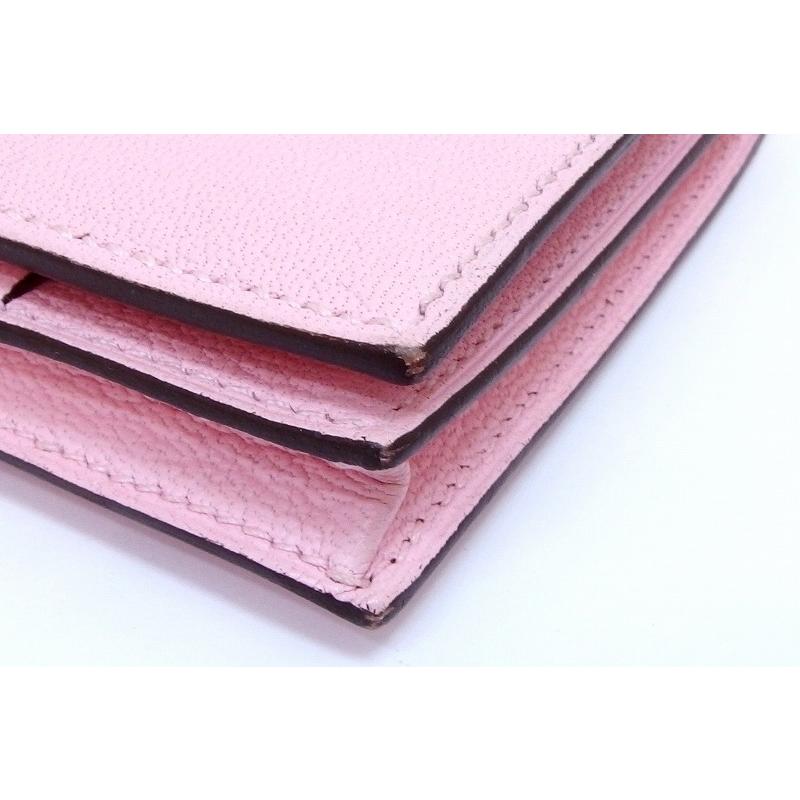 HERMES エルメス  ベアン スフレ 長財布 シェーブル シルバー金具 2021年製 ピンク 中古の画像
