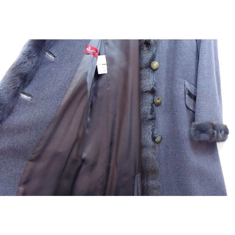DELBA デルバ】 アンゴラ カシミヤ ファートリム ロングコート 