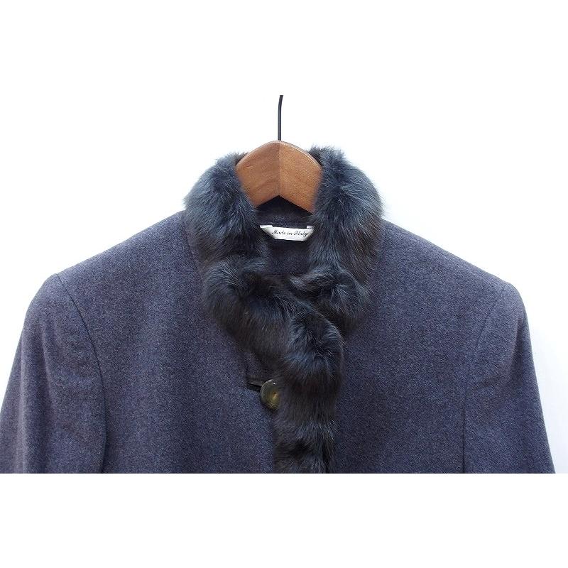 DELBA デルバ】 アンゴラ カシミヤ ファートリム ロングコート 