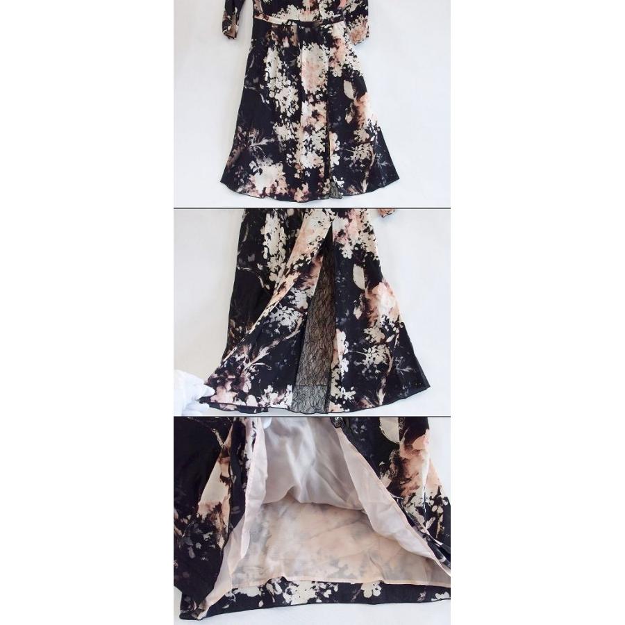 24718✨マックスマーラストゥディオ 花柄 シフォン ロングワンピース Max Mara（マックスマーラ） STUDIO 花柄 シフォン ワンピース 透け感