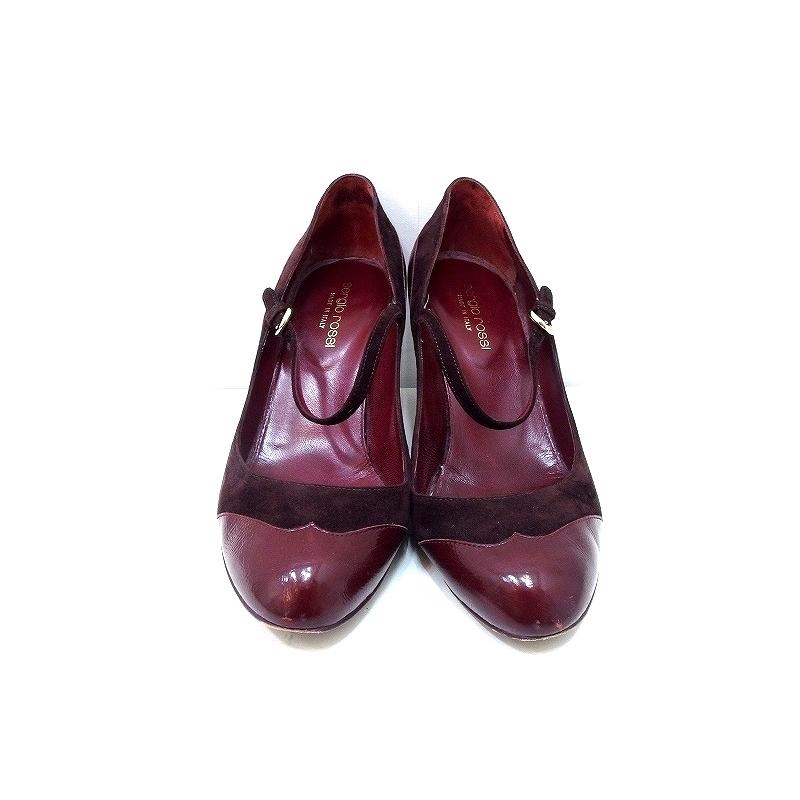 美品❤箱付☆sergiorossi【セルジオロッシ】スエード×エナメル パンプス sergio rossi(セルジオ ロッシ)パンプス エナメル ホワイト - メルカリ