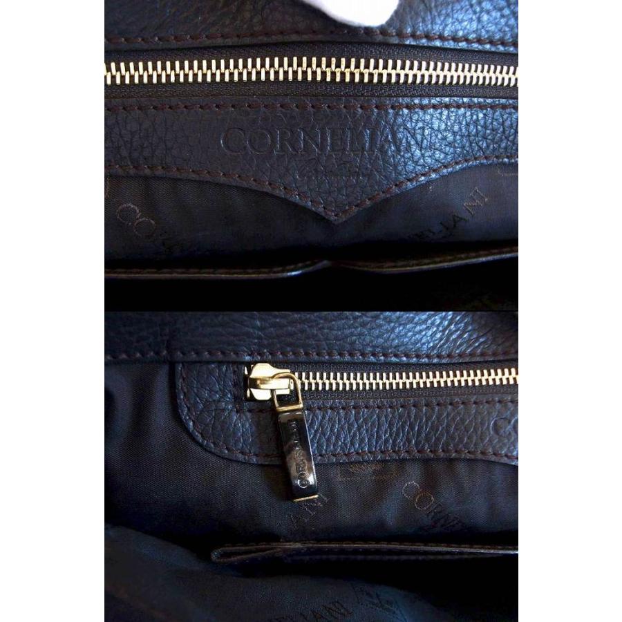 CORNELIANI（コルネリアーニ） レザー ショルダーバッグ ブラウン