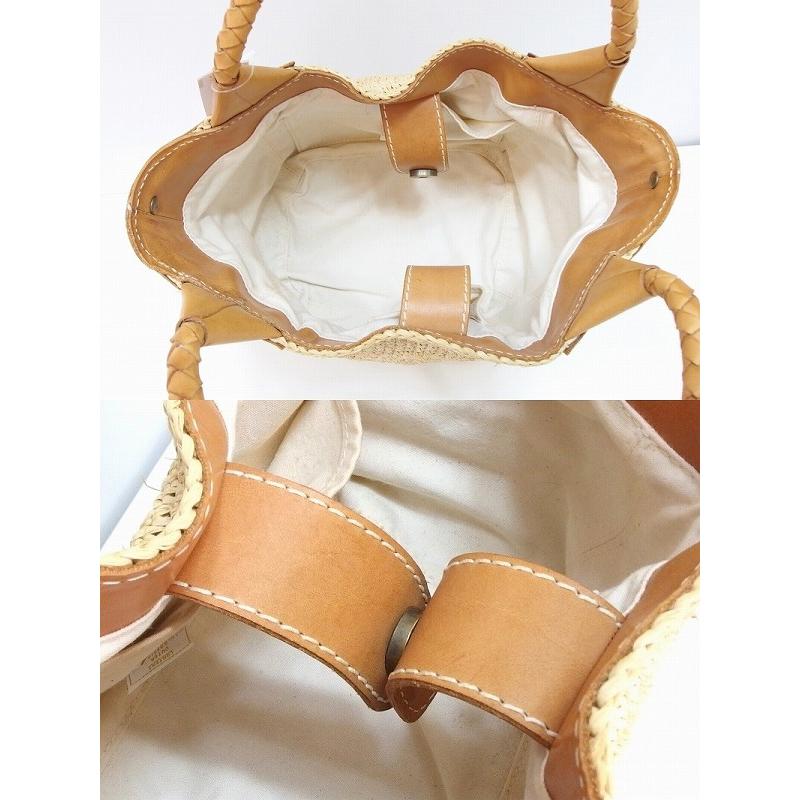 Helen Kaminski（ヘレンカミンスキー） ラフィア×レザー かごバッグ